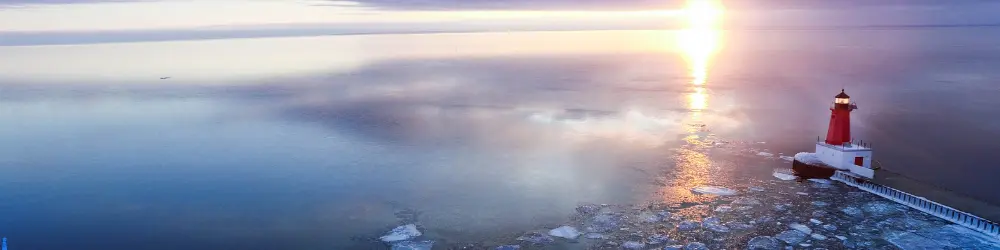 Ludington Mi Light In Winter