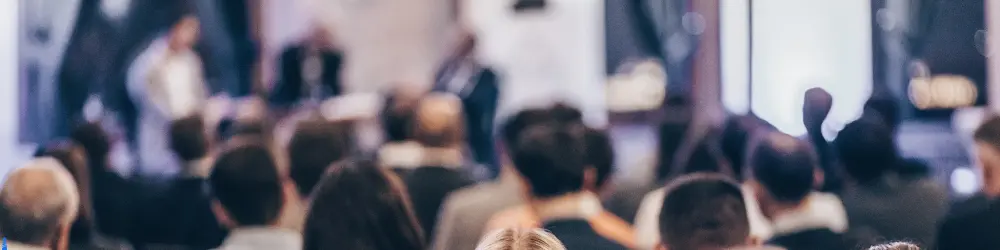 People attending a conference.