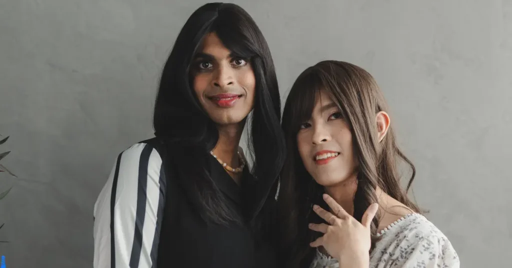 Two people crossdressed.