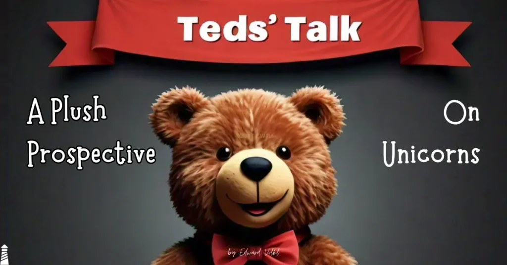 Picture of Teds, the teddy bear, under a Teds' Talk banner