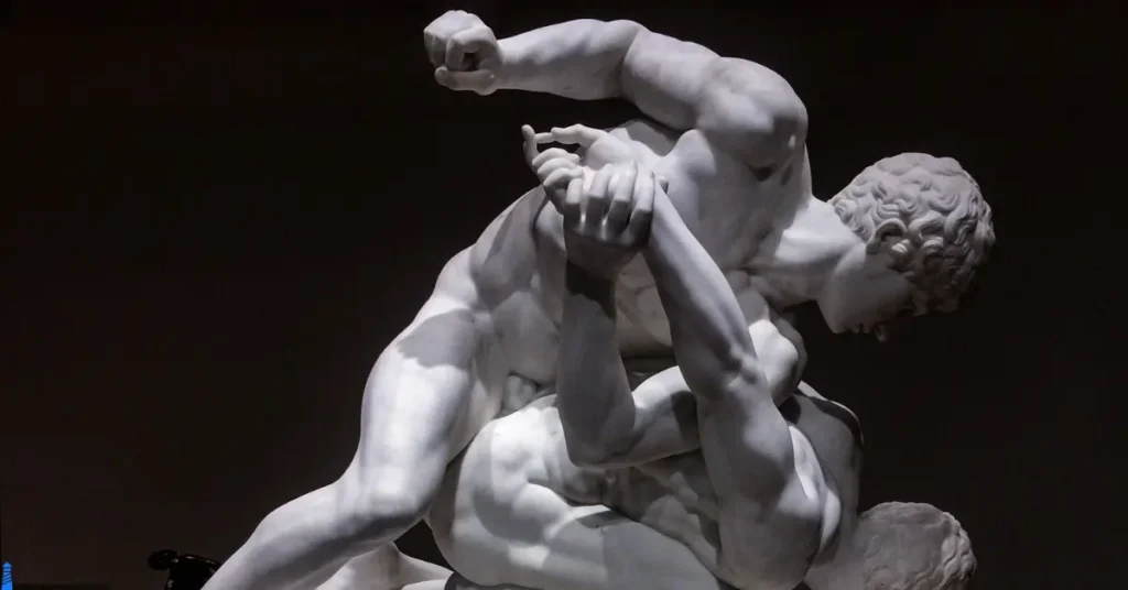 Wrestling Sculpture