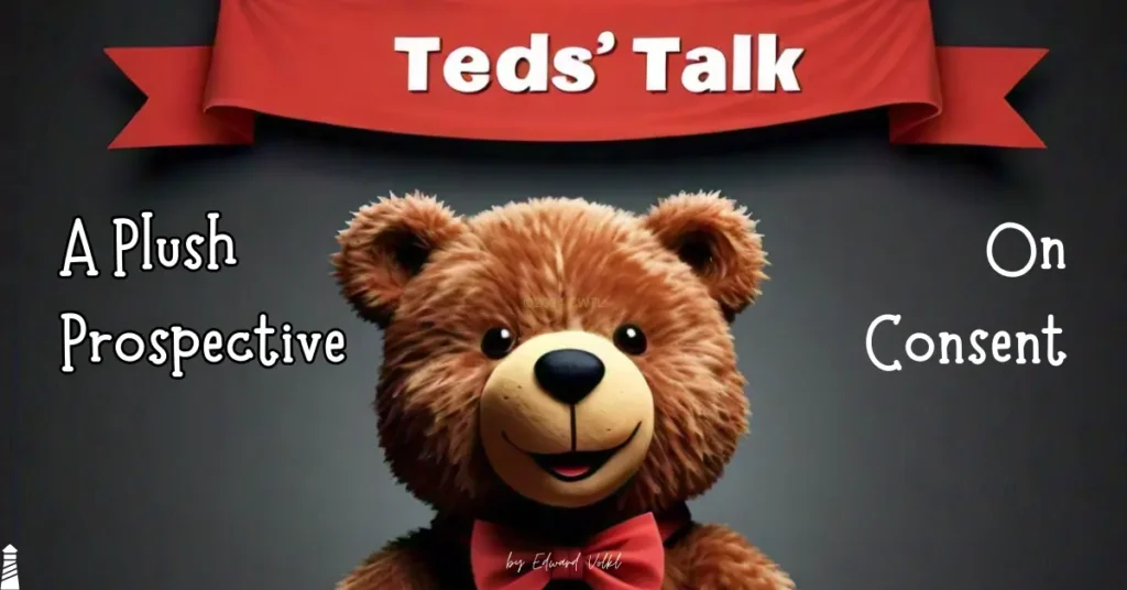 Teds the teddy bear under a banner that reads Teds' Talk