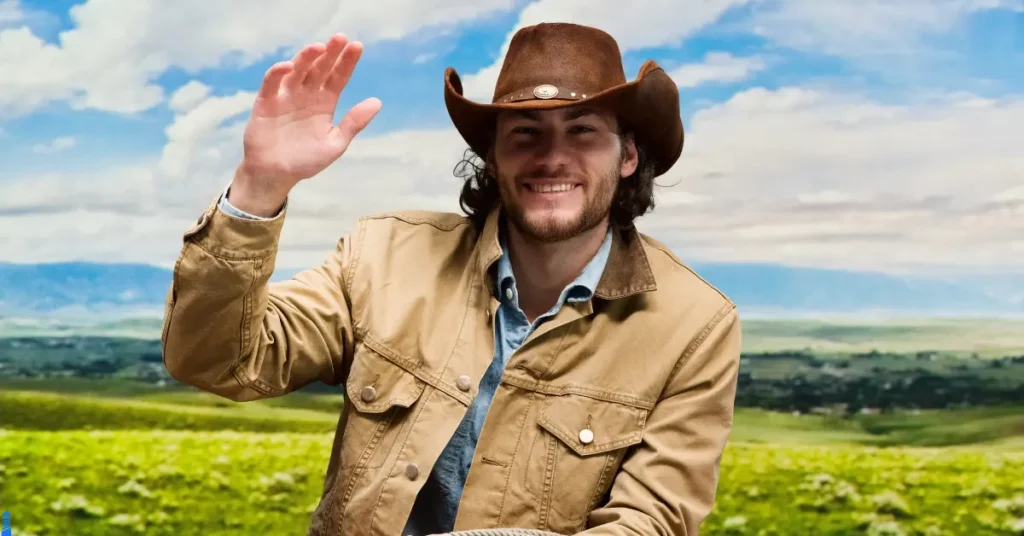 Cowboy waving hello